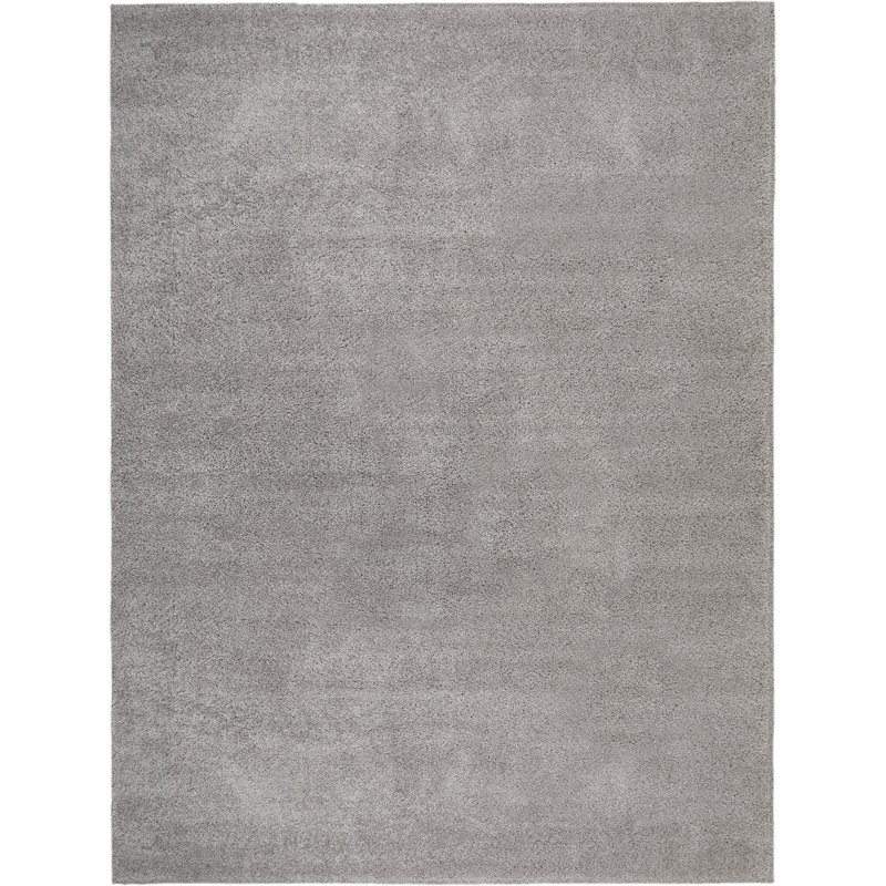 Tapis argenté à longs poils Sunny, Rectangle 9 pi 10 po x 13 pi 2 po