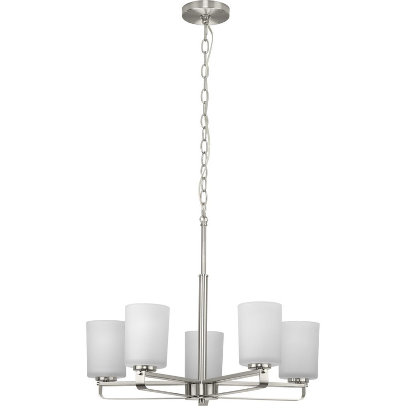 League 5 - Light Dimmable Classic / Traditional Chandelier, Nickel