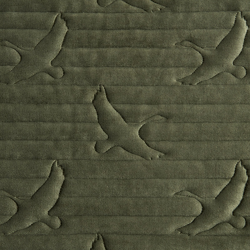 Ensemble de courtepointe réversible Eddie Bauer Solid Plush Frost Stripe vert, King