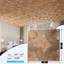 Carreaux de plafond tombants 24 x 24 en bronze - paquet de 12, 48 Pi., Panneaux de lambris 3D, installation de colle ou de grille