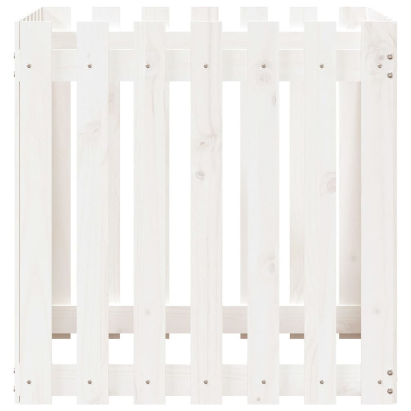Nabeela Wood Planter Box, White, 70cm H x 70cm W x 70cm D