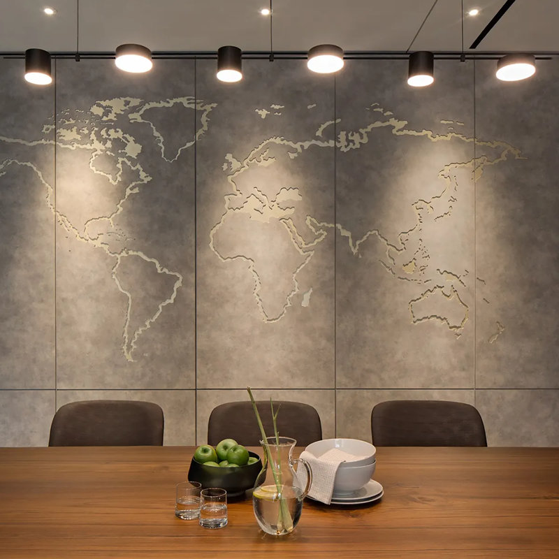 Counterpoint™ 6 - Light LED Pendant, Bright Satin Aluminum