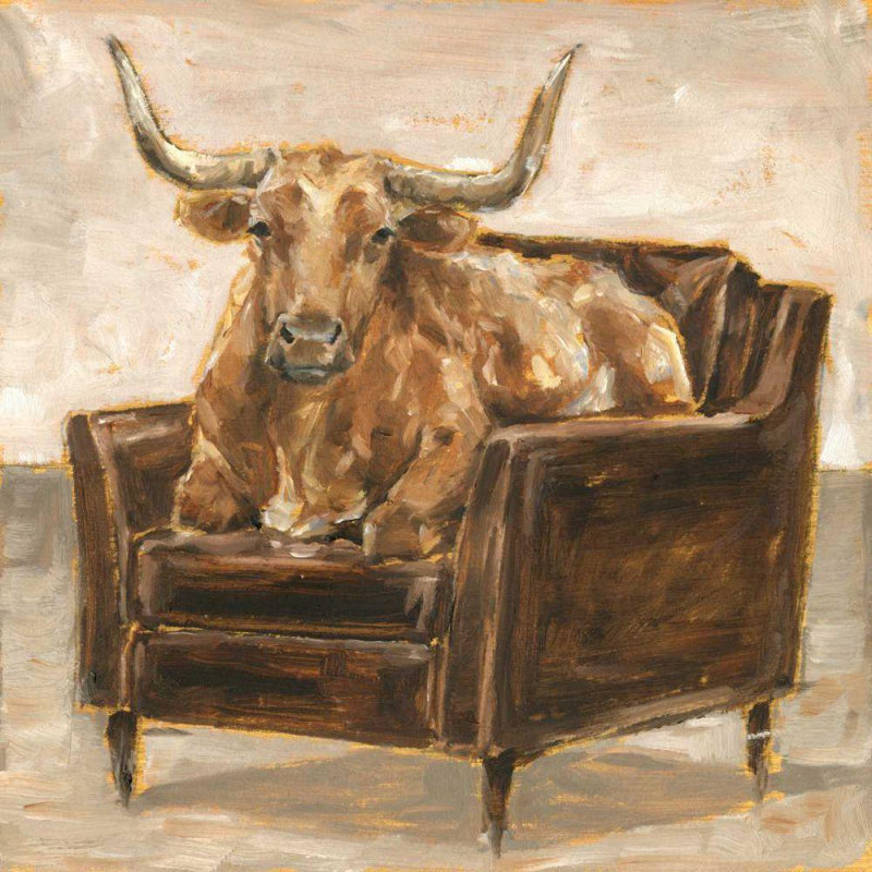 Art sur toile tendue par Trinx Harper, Ethan, "Refined Comfort IV", H 28 po x l 28 po