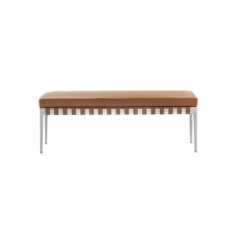Tabouret de bout de chambre à coucher moderne et luxueux, H 17,71 po x l 48,03 po x P 15,74 po