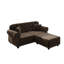 Canapé Chesterfield de 63 po de style Mid-Century moderne avec garniture cloutée, accoudoirs roulés, capitonné et 2 coussins-133070721