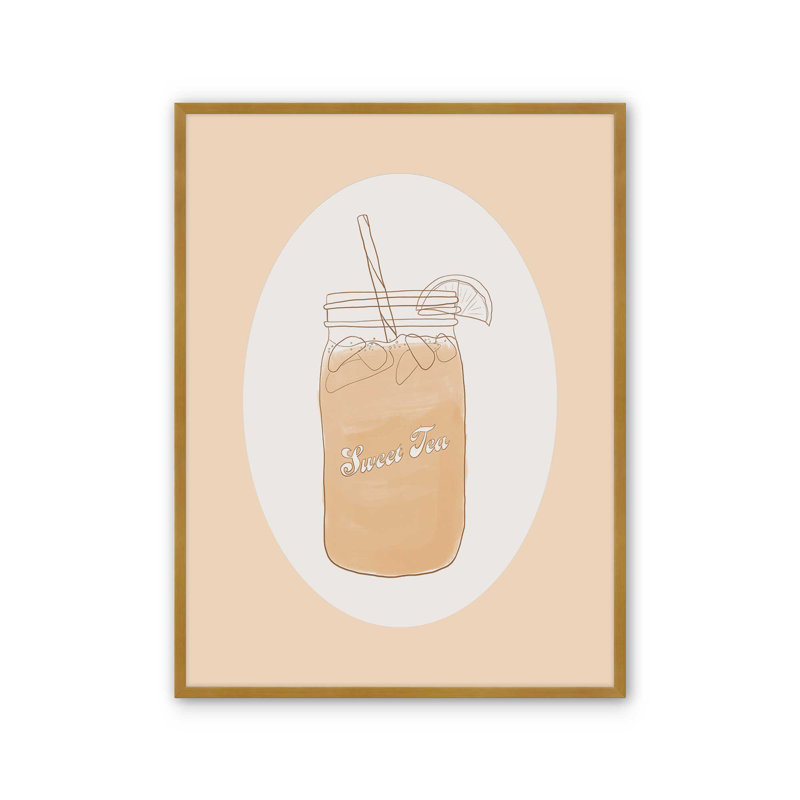 «Atlanta Sweet Tea» par Deny Designs, reproduction d'art, 16 x 12, Doré, Impression encadrée