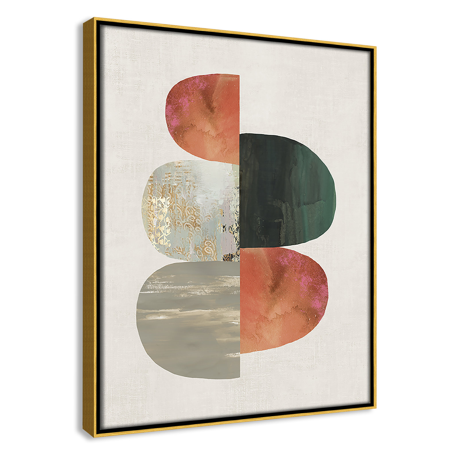 Evolving Energy II by Tom Reeves - Print, 15.5" H x 12.5" W, Framed Canvas, Gold