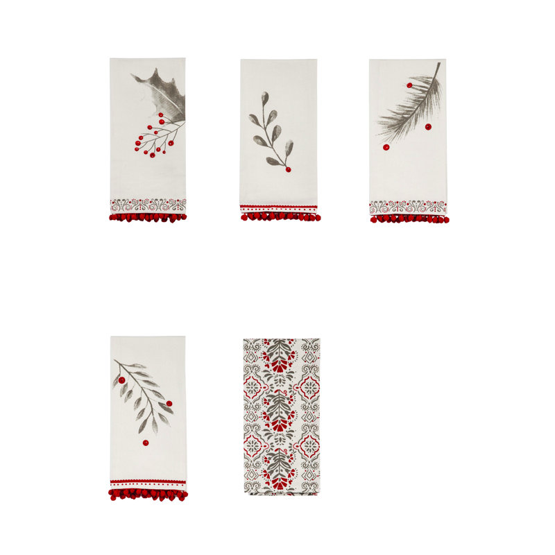 Ensemble de 12 serviettes à thé Yuletide