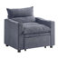 Fauteuil convertible en velours-1030213892