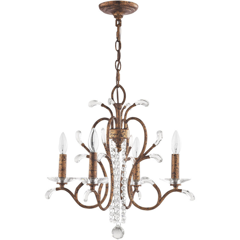 Lustre classique à 4 lumières de style bougie