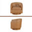 Fauteuil demi-tonneau pivotant en similicuir-733157896-733157942