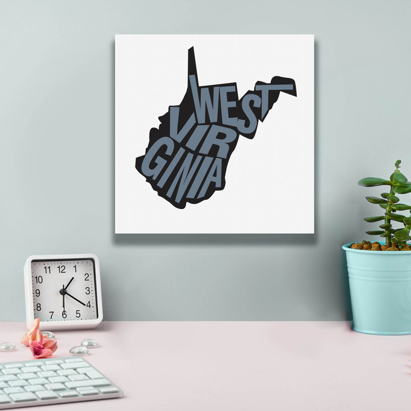 Ebern Designs 'West Virgina 2' by Art Licencing Studio Canvas Wall Art, 18" x 18", H 12 po x l 12 po x P 0,75 po