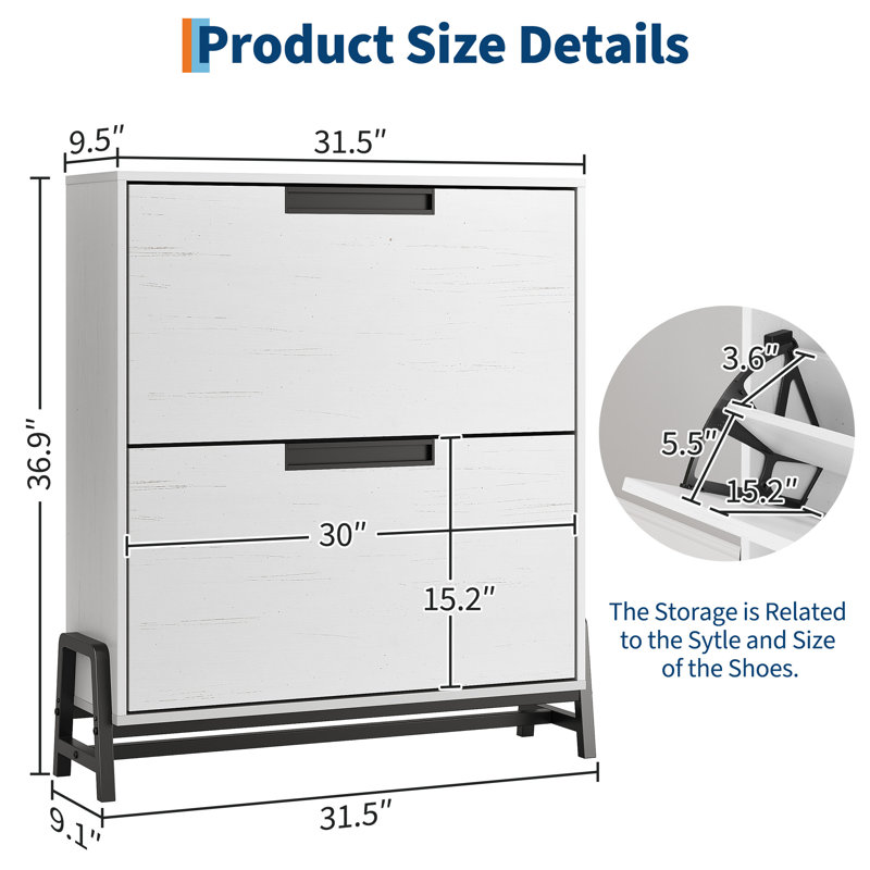 16 Pair Flip Down Shoe Storage