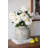 D9.5X8" Rounded Ceramic Vase With Textured Gray Finish