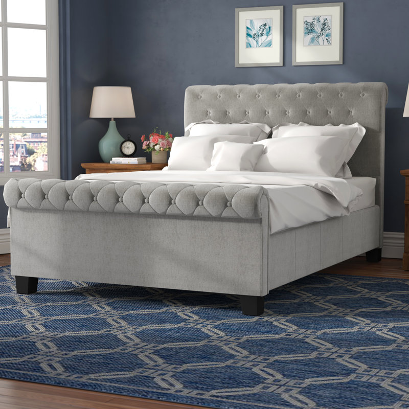 Eric Upholstered Ottoman Storage Bed, Silver, Super King (6')