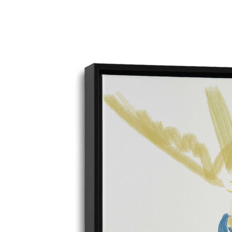 «Stripey» par Kamdon Kreations, reproduction d'art, Toile avec cadre, Noir, L 24 po x H 18 po