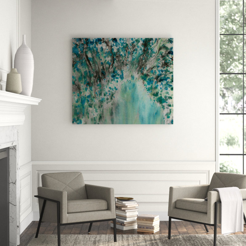 Peacock River Painting by Blakely Bering, Image Knife Gel, 54" H x 63" W