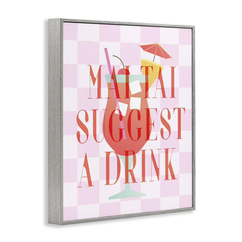  «Mai Tai Suggérez une boisson», estampe numérique encadrée par Daphne Polselli, H 30 po x l 24 po