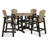 Fairen Trail Outdoor Counter Height Dining Table with 4 Barstools