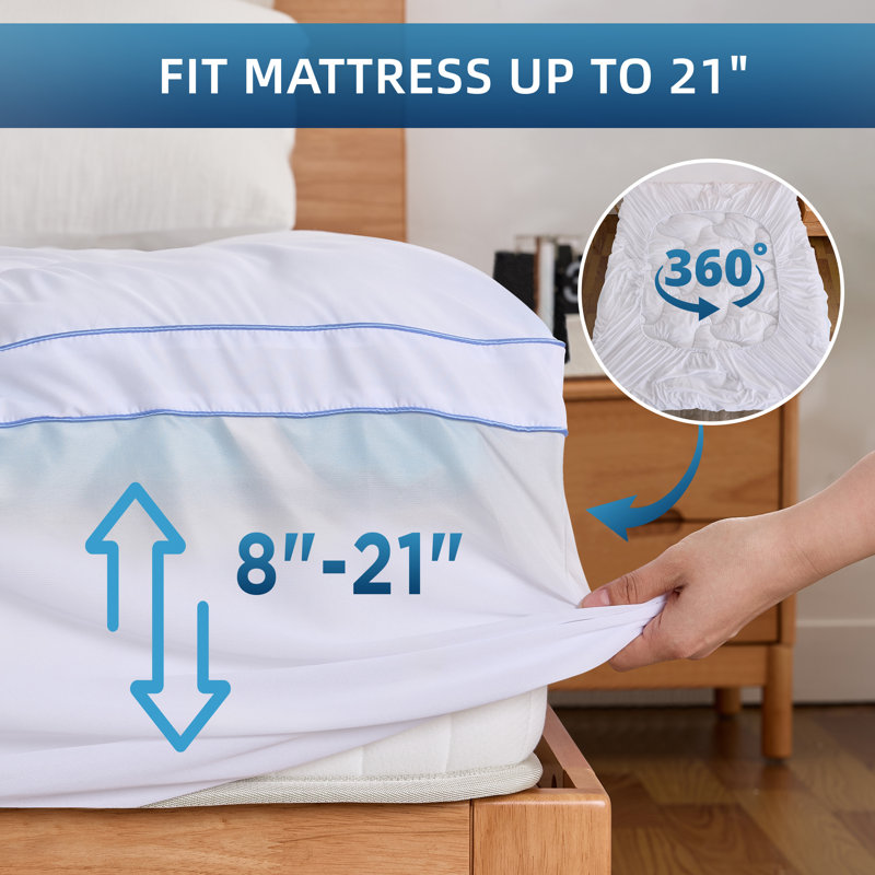 Double Layer 4-Inch Mattress Topper, Including A 2-Inch Memory Foam Mattress Pad And A 2-Inch Cooling Mattress Pad Cover, Designed For Back Pain Relief
