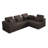 106.3" L-Shaped Corduroy Modular Sectional Sofa, Compressed Convertible Sleeper Bed, Upholstered Comfy Couch For Small Space, No Assembly Required-1168654818
