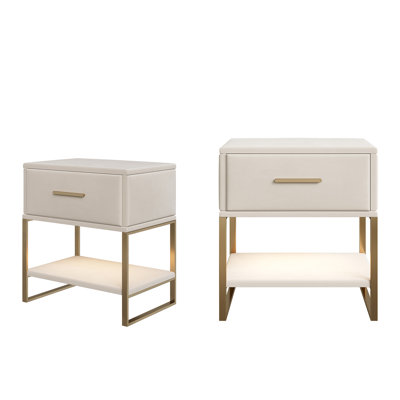 40cm W Manufactured Wood Bedside Table