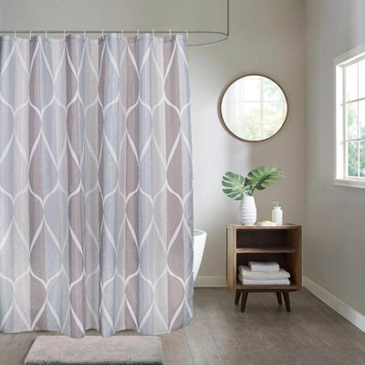 McKaylah Geometric Shower Curtain