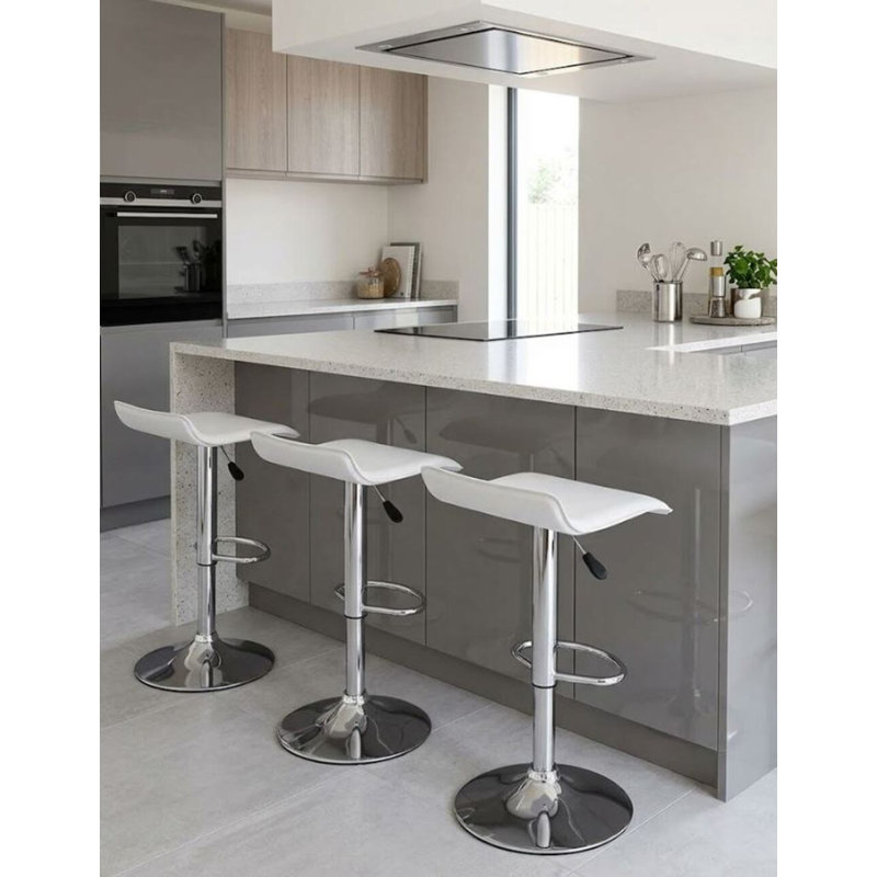 Tabouret réglable Steveson, Blanc