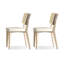 Ensemble de chaises à dossier moderne Modern Burlywood (ensemble de 2)