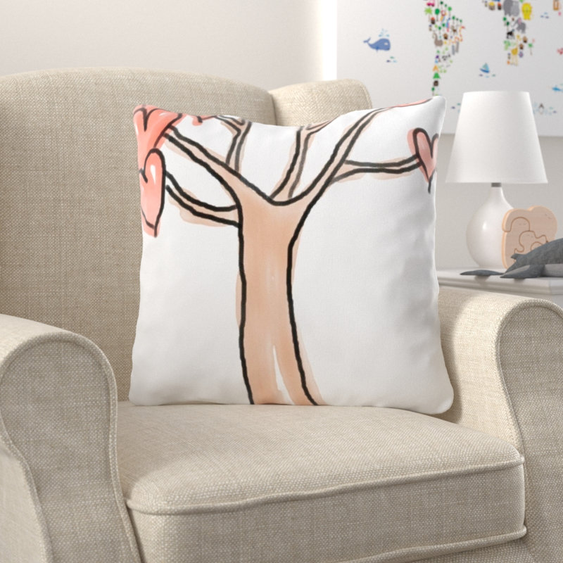 Coussin décoratif plantes Burrill, Microsuède, Intérieur