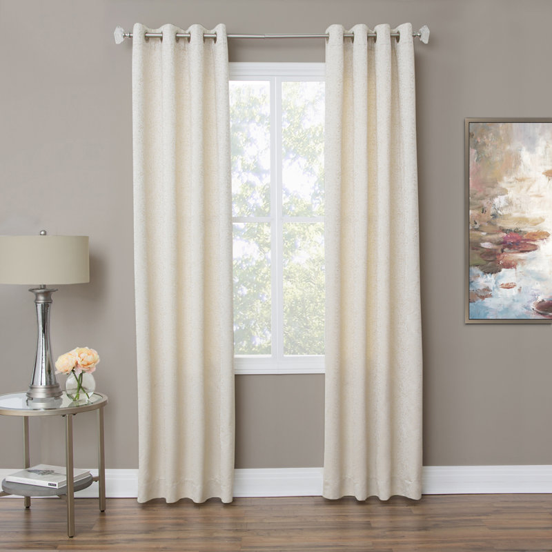 Semi Sheer Curtain, Taupe, 50" W x 84" L