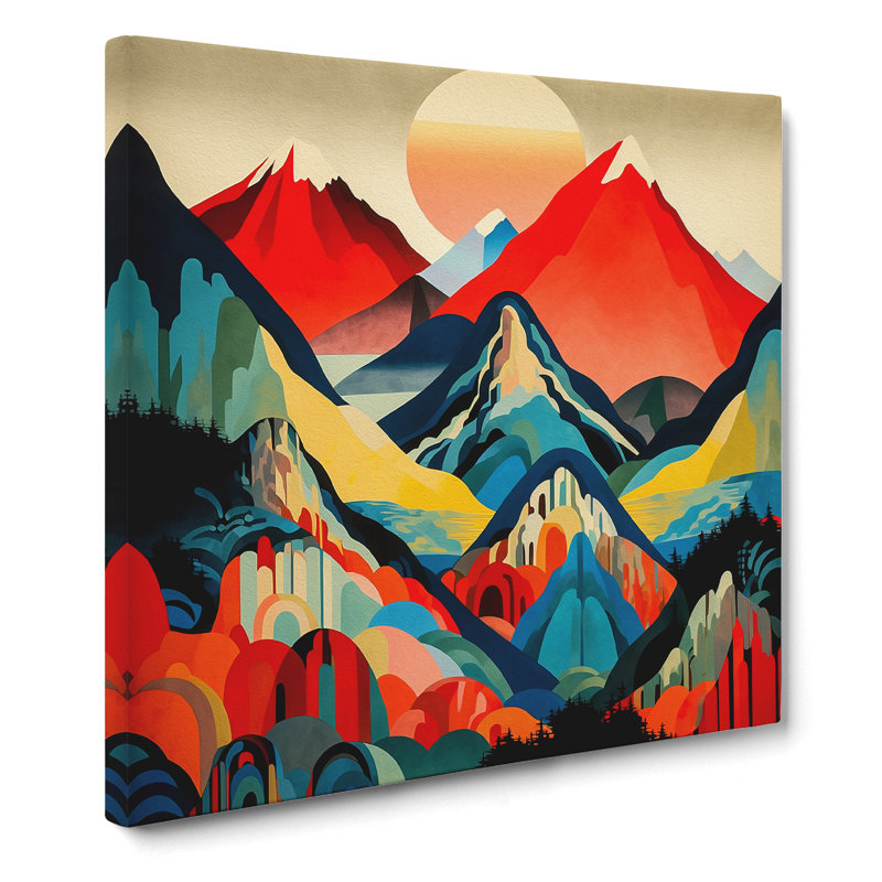 Japanese Mountains Constructivism No.4 - No Frame Print