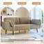 Flared Arm Convertible Corduroy Sleeper Sofa-1903553156