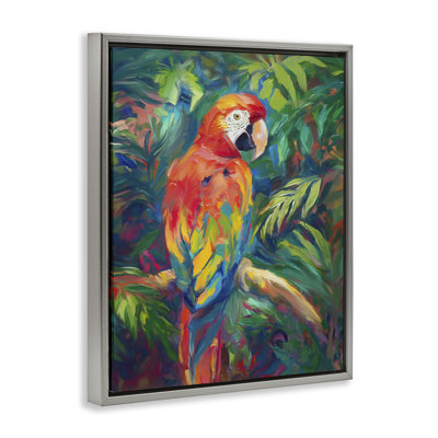 Art mural sur toile "Ara de jungle" par Ramona Murdock