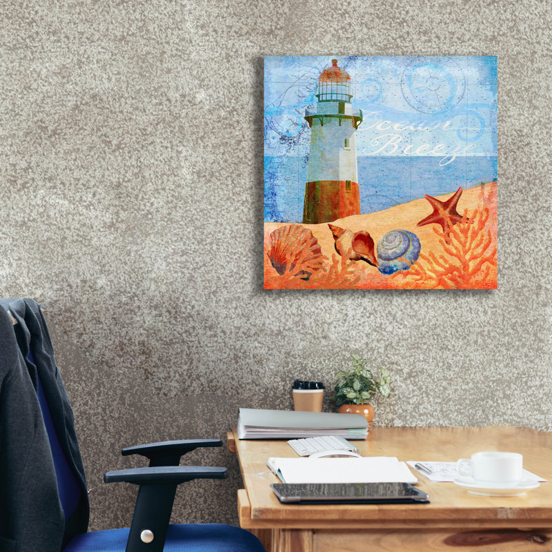 «Ocean Breeze Lighthouse» par Art Licensing Studio, art mural sur toile