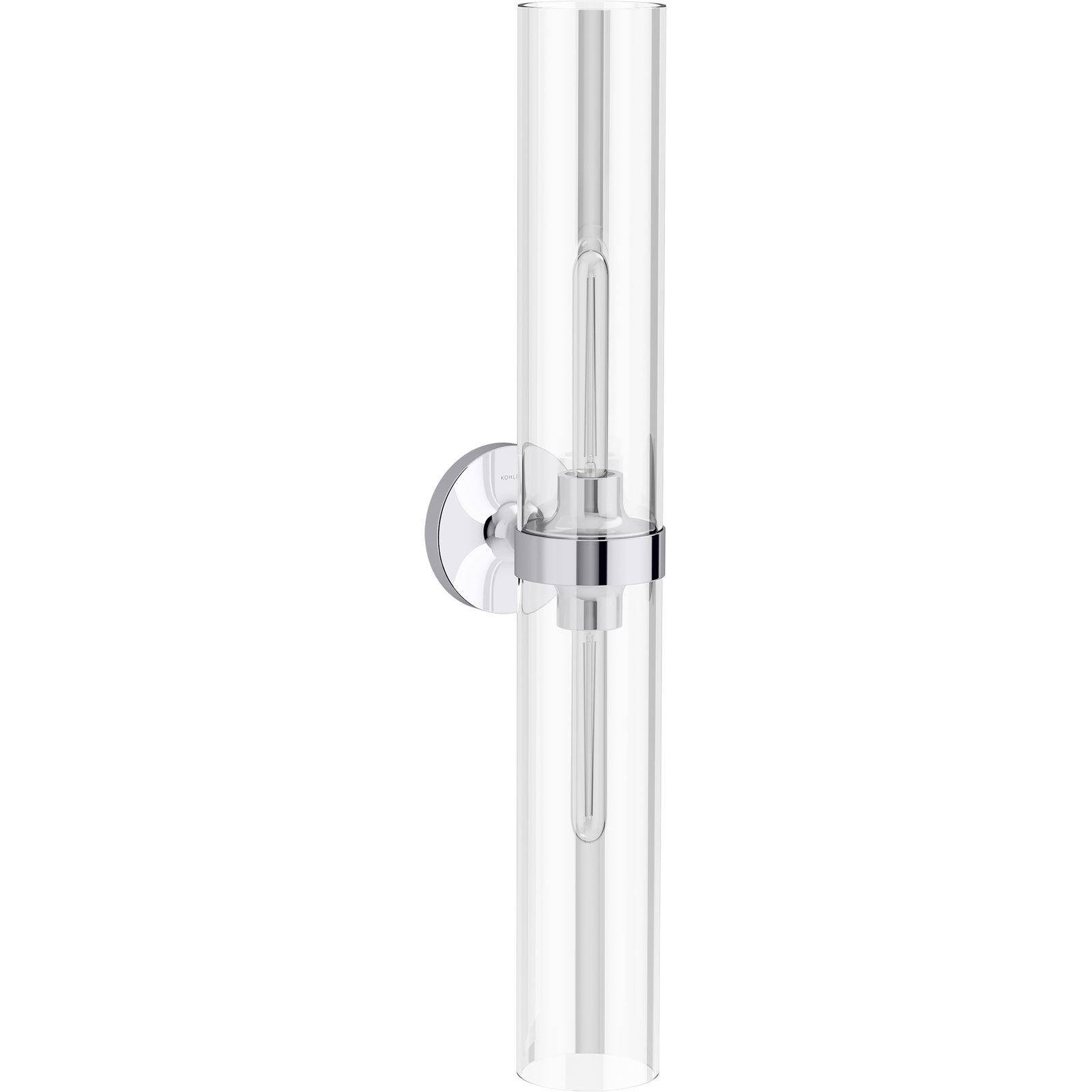 Purist 2 Light Indoor Bathroom Vanity Light Fixture, UL Listed, Polished Chrome, 29.3125" H x 4.75" W x 6.875" D