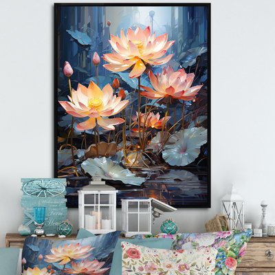 «Lotus Pond Blooms Come Alive I» sur toile