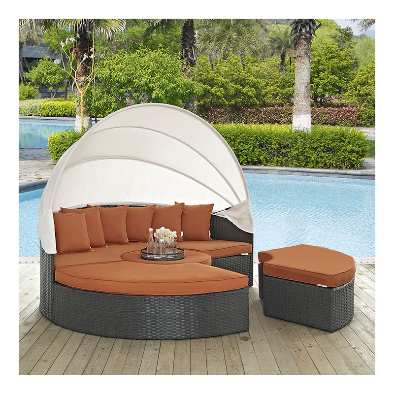 Modway Stopover Outdoor Patio Sunbrella Daybed, Canvas Tuscan Sunbrella® Canvas
