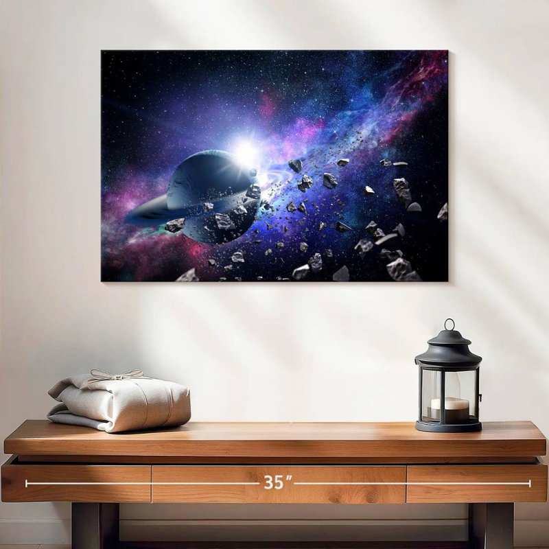 Oberle Asteroids In Space, 16" H x 24" W