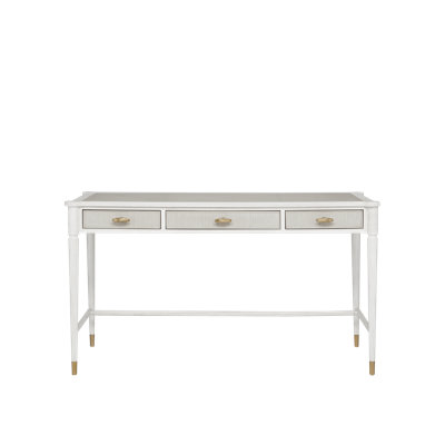 Aster Solid Wood Solid Wood and Brass Writing Desk