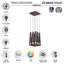 Luminaire suspendu grappe 9 lumières DEL