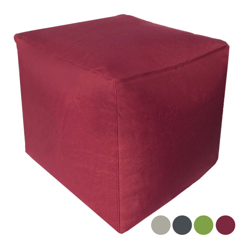 Darrion 45cm Wide Pouf Ottoman, Red