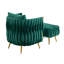 Upholstered Barrel Chair with Ottoman-97699291