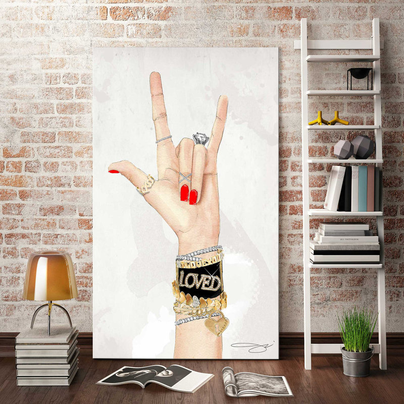 Rock On (Vertical) par By Jodi - impression, Toile tendue, H 48 po x l 28 po x P 1,5 po