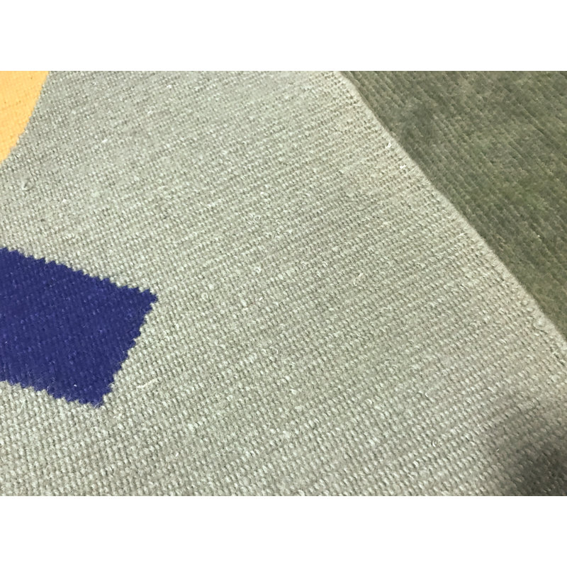 Hand-Knotted High-Quality Green Area Rug