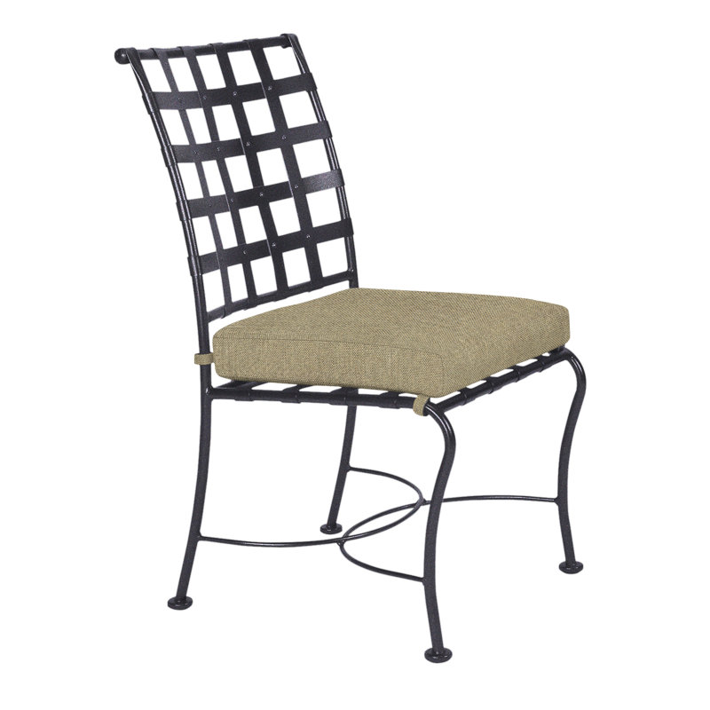 Classico Outdoor Dining Side Chair, Graphite, Cast Lagoon
