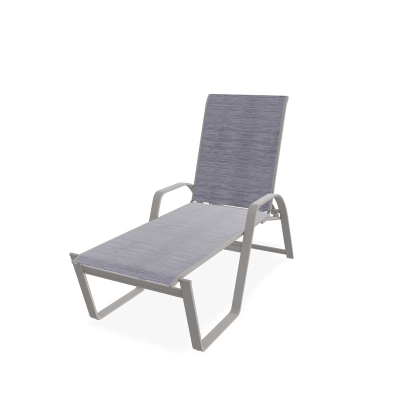 Chaise longue empilable Aruba II, Gris chaleureux, Brooks