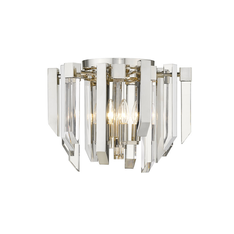 Plafonnier encastré géométrique 4 lumières 17,25 po