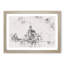 Almudena Cathedral In Madrid Spain Watercolour - Single Picture Frame Print on MDF-56740572-56740575