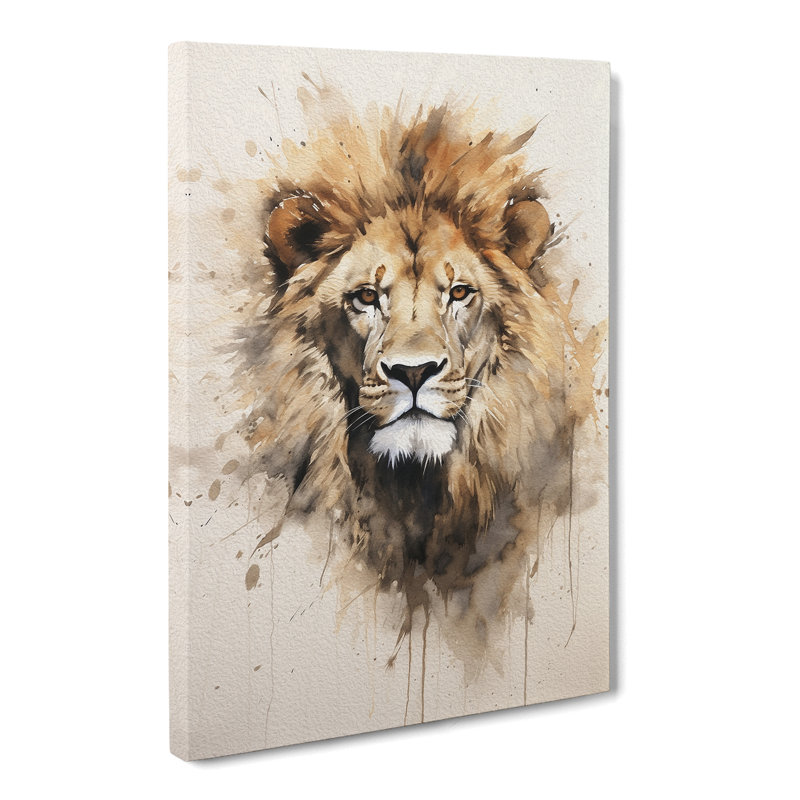 Lion Gestural No.3 - Print, 76cm H x 50cm W x 3cm D